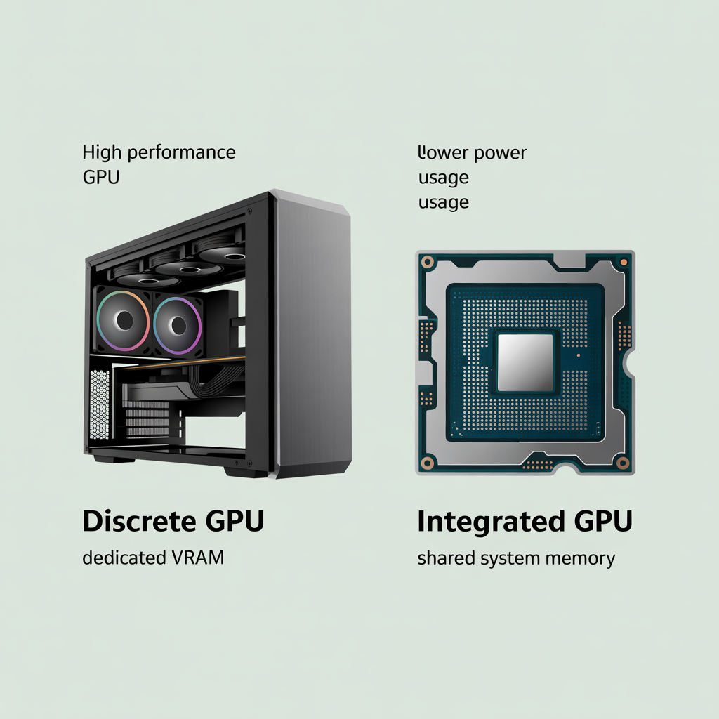 Discrete GPU vs Integrated GPU comparison for performance and efficiency